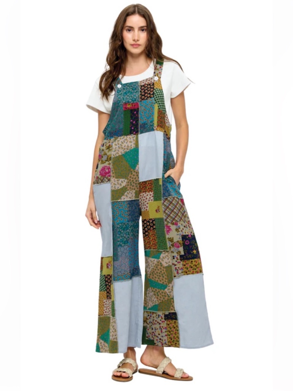195 ❤️ Boho Print Patchwork Overall
Razor Cut
